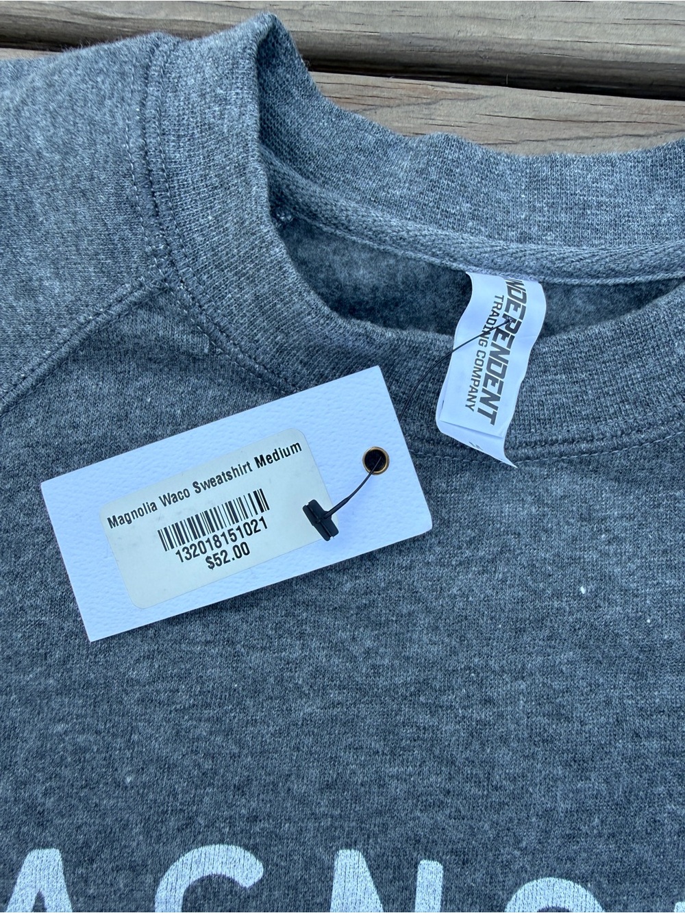 Magnolia Waco TX Gray Crewneck Sweatshirt - Picture 3 of 11